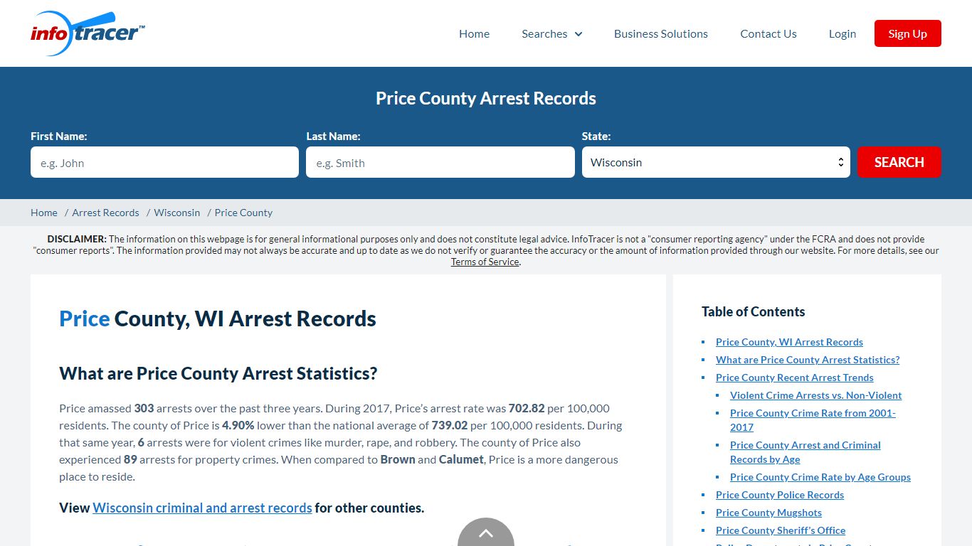 Price County, WI Arrests, Mugshots & Jail Records - InfoTracer