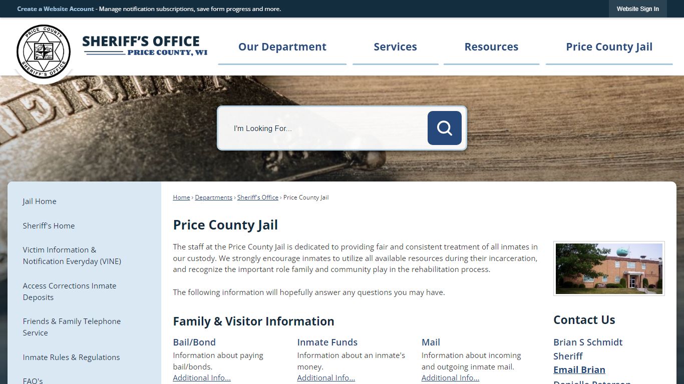 Price County Jail | Price County, WI - Official Website