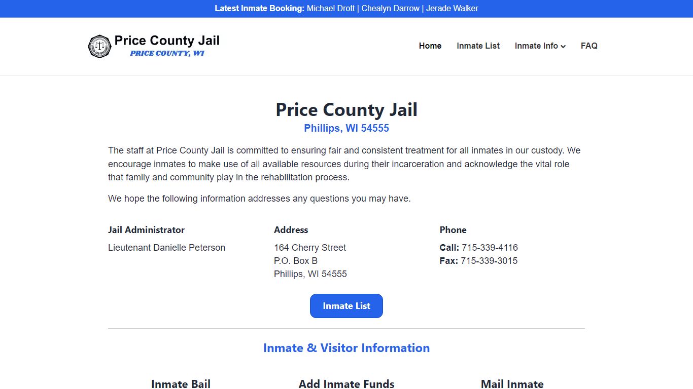 Price County Jail | Price County Wisconsin